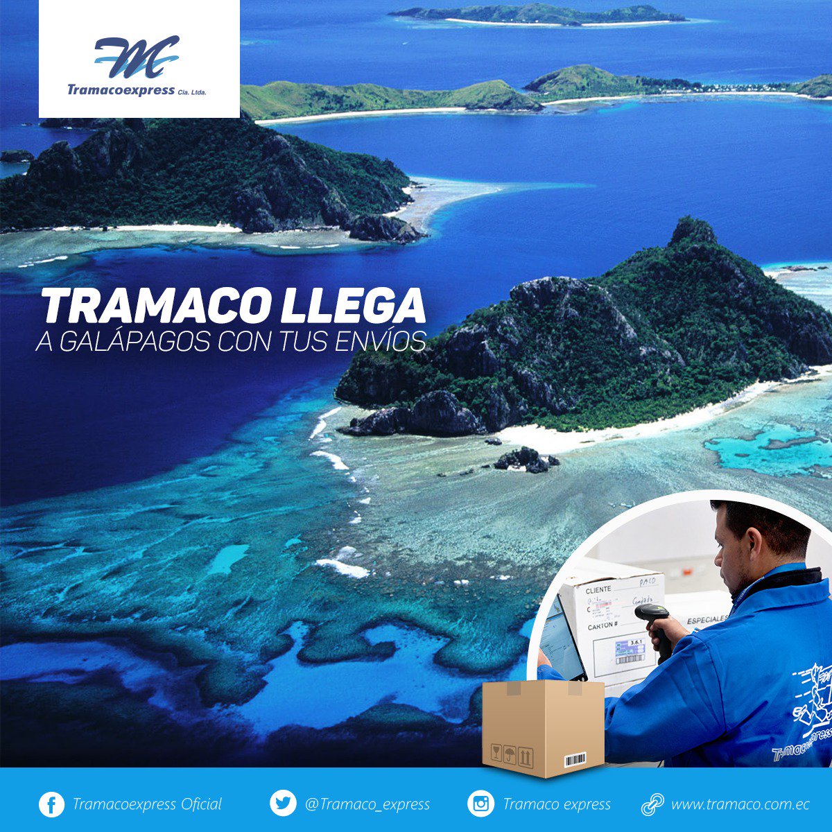 #Tramaco llega a todos los rincones del Ecuador.
Estamos contigo en Galápagos y  #SiempreATiempo