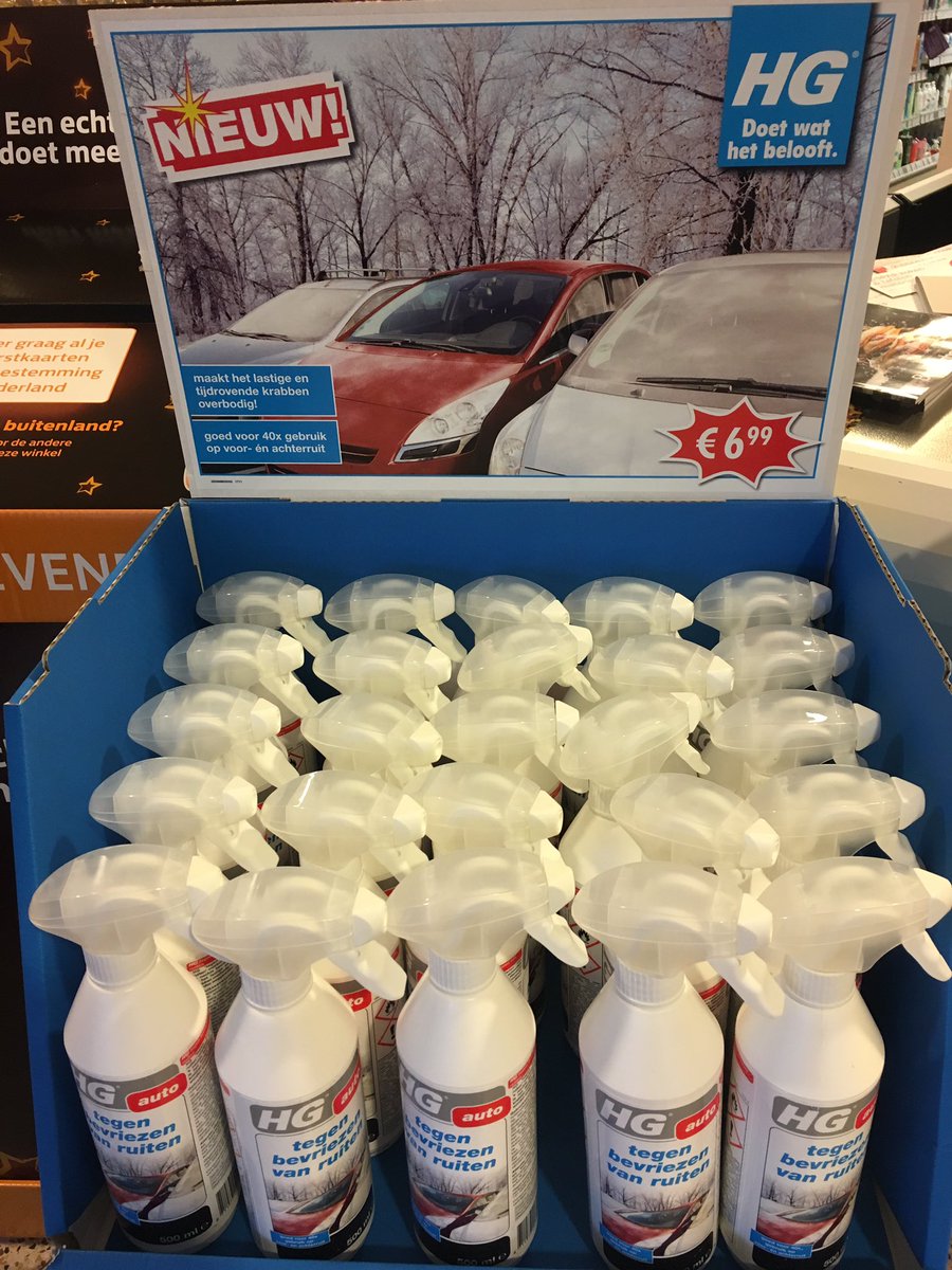 NIEUW: HG tegen bevriezen van ruiten! Spar Noordbroek verkoopt vanaf vandaag! 40x te gebruiken voor €6,99