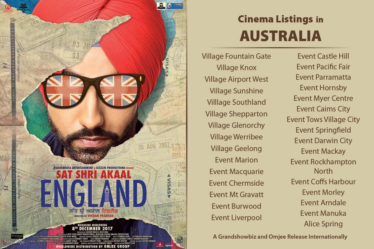 Punjab2000music's tweet photo. #SatShriAkaalEngland #WorldWide #Cinema Listing starring @AmmyVirk @Monica_Gill1 music by @jatindershah10 Releasing tomorrow #Friday 8th Dec #UK #australia #USA #canada #newzealand #Omjee #GrandShowBiz @Sarbjit13 https://t.co/LZIYDaIjxM