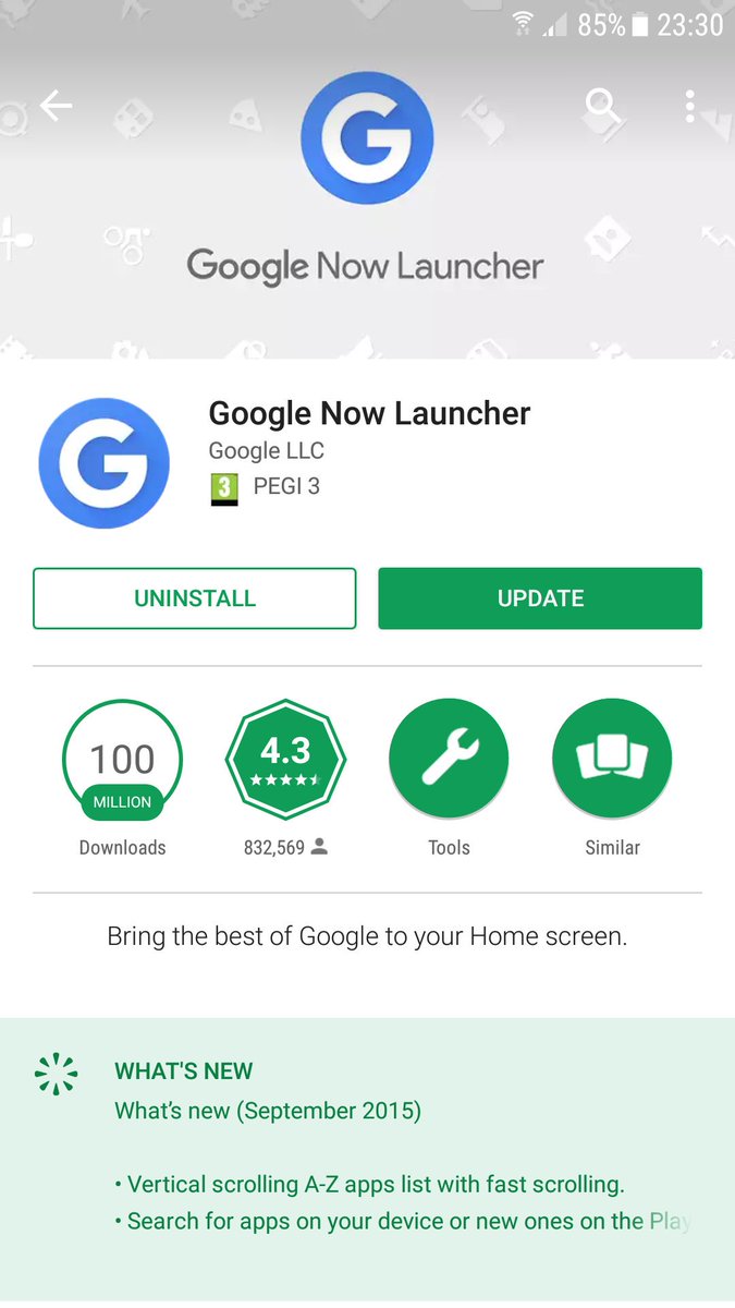 EsteveAguilera's tweet image. Maybe it&apos;s time to update the #GoogleNowLauncher #changelog on @GooglePlay...