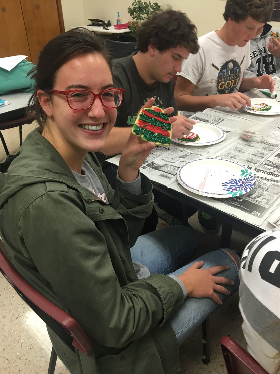 MrsSForster's tweet image. The winner of the second annual ugly sweater Christmas cookie decorating was Claire Utley!  Check out our designs.