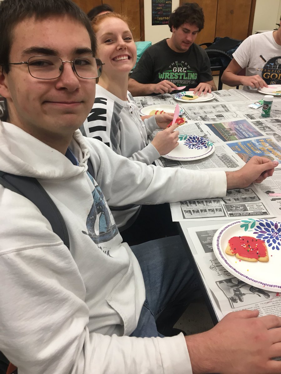 MrsSForster's tweet image. The winner of the second annual ugly sweater Christmas cookie decorating was Claire Utley!  Check out our designs.