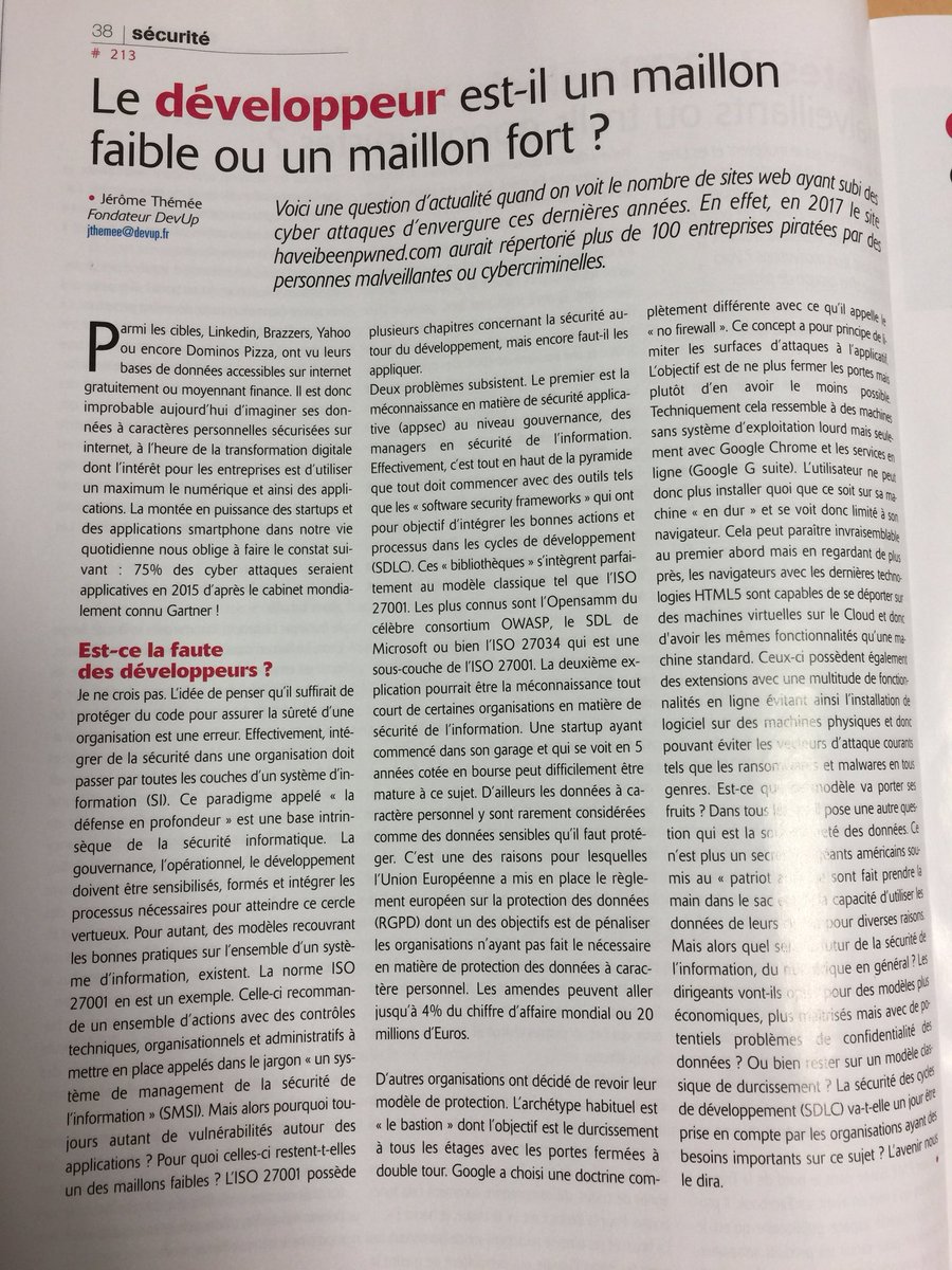 j_themee's tweet image. Programmez magazine spécial Cyberguerre ce mois-ci. Avec des articles de @fasm3837, @Damien_Bancal, Jérôme Hennecart, Robert Crocfer et moi-même @progmag