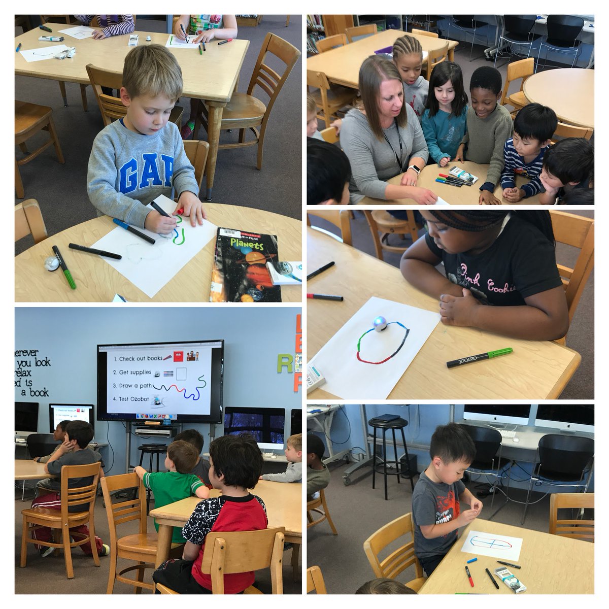 Krystadoughty3's tweet photo. Thanks @melB_reads for helping my #kindergaten ss learn to how to begin their @Ozobot lessons! #623codes @ISD_623 #HourOfCode2017 https://t.co/SgMPoSFiK9