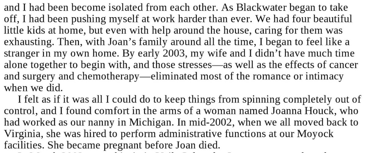 Erik Prince has been in the news a lot lately.  In his book, he explains the kind of man he is: the kind who impregnates his children's nanny while his wife is dying of cancer. books.google.com/books?id=9TgtA…