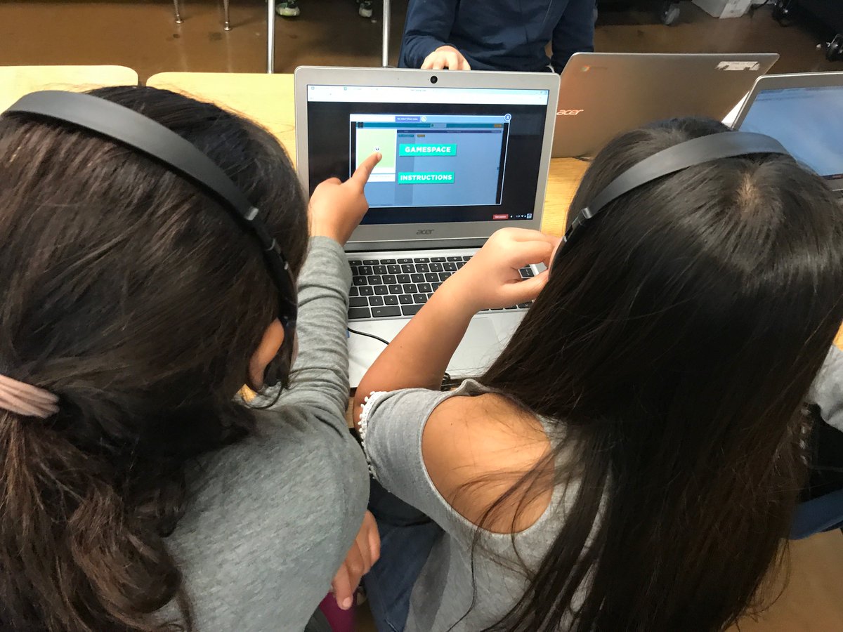 #pairprogramming is better because two heads are better than one!  #csinsf #CSforAll #HourofCode #Scratch