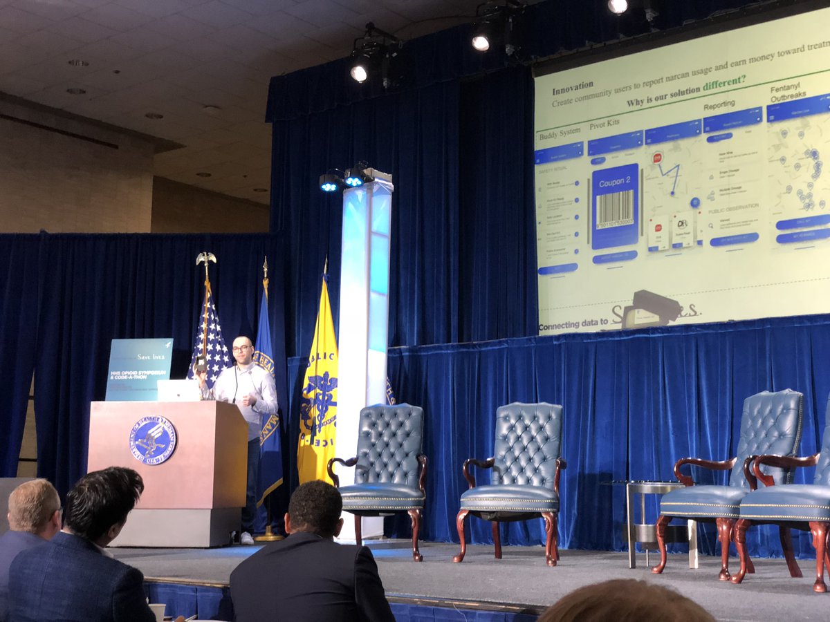 nickdawson's tweet image. Pitching through tears as he shows the last text his brother sent before overdose. Serious design work in this solution including a physical kit - based on deep understanding of addicts’ needs. Powerful #dataforopioids