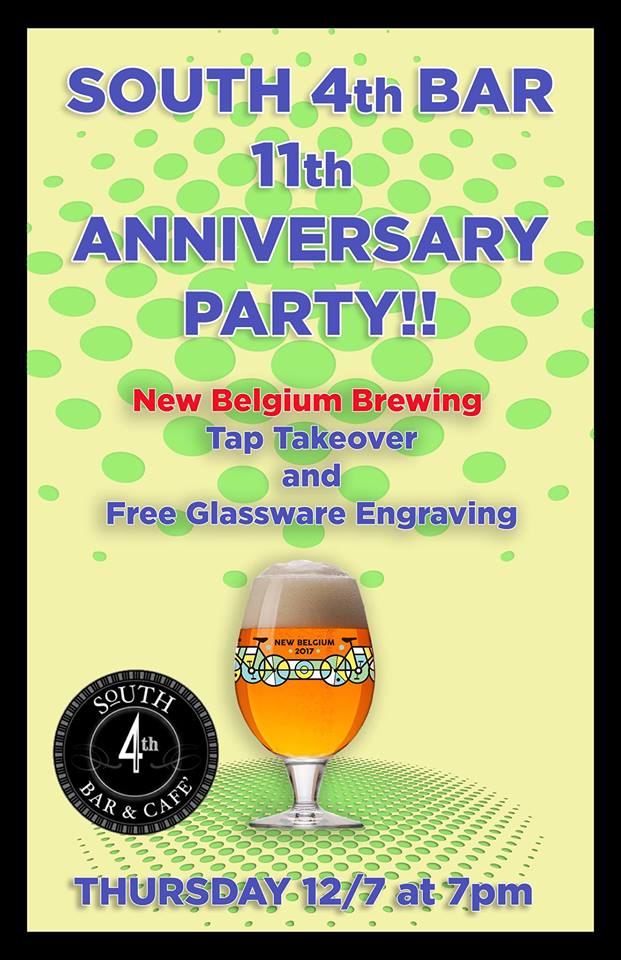 MurphGuideBK's tweet photo. Congratulations &amp; happy 11th anniversary to our friends at @South4thBar  celebrating tonight with a @NewBelgium tap takeover 
https://t.co/PyUYG3XIs4 https://t.co/LtV6sAv8nV