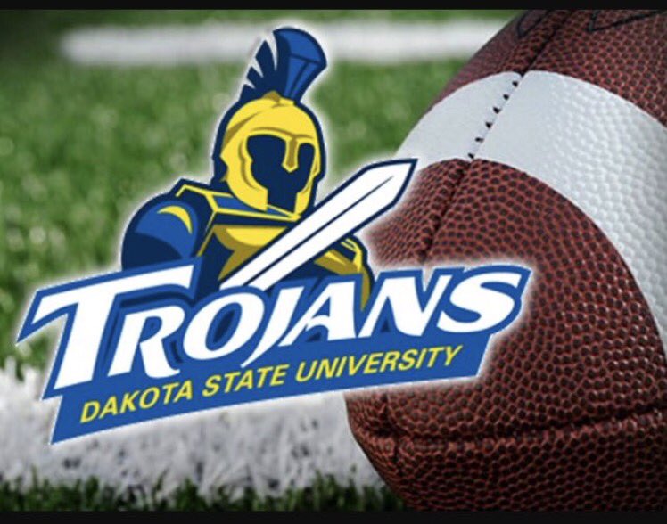 G_roosk's tweet photo. Excited to receive my first scholarship offer to play football at Dakota State University!! #GoTrojans 🔷🗡 https://t.co/Bb6pkDHdeZ