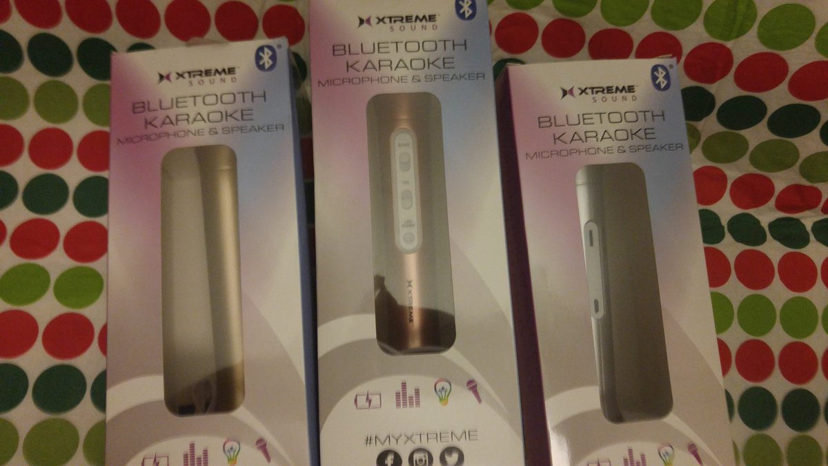 BBabushka's tweet photo. BB just finished charging and testing your #BlueTooth #Karaoke @xtremecables . The @cristylscorazon Crew Grands Will ❤ them. Should have gotten 3 more for the #Miami #Minions. Great #Blackfriday deal de @DollarGeneral . #myextreme  #GrandmaDidGood https://t.co/2InJU7SDim