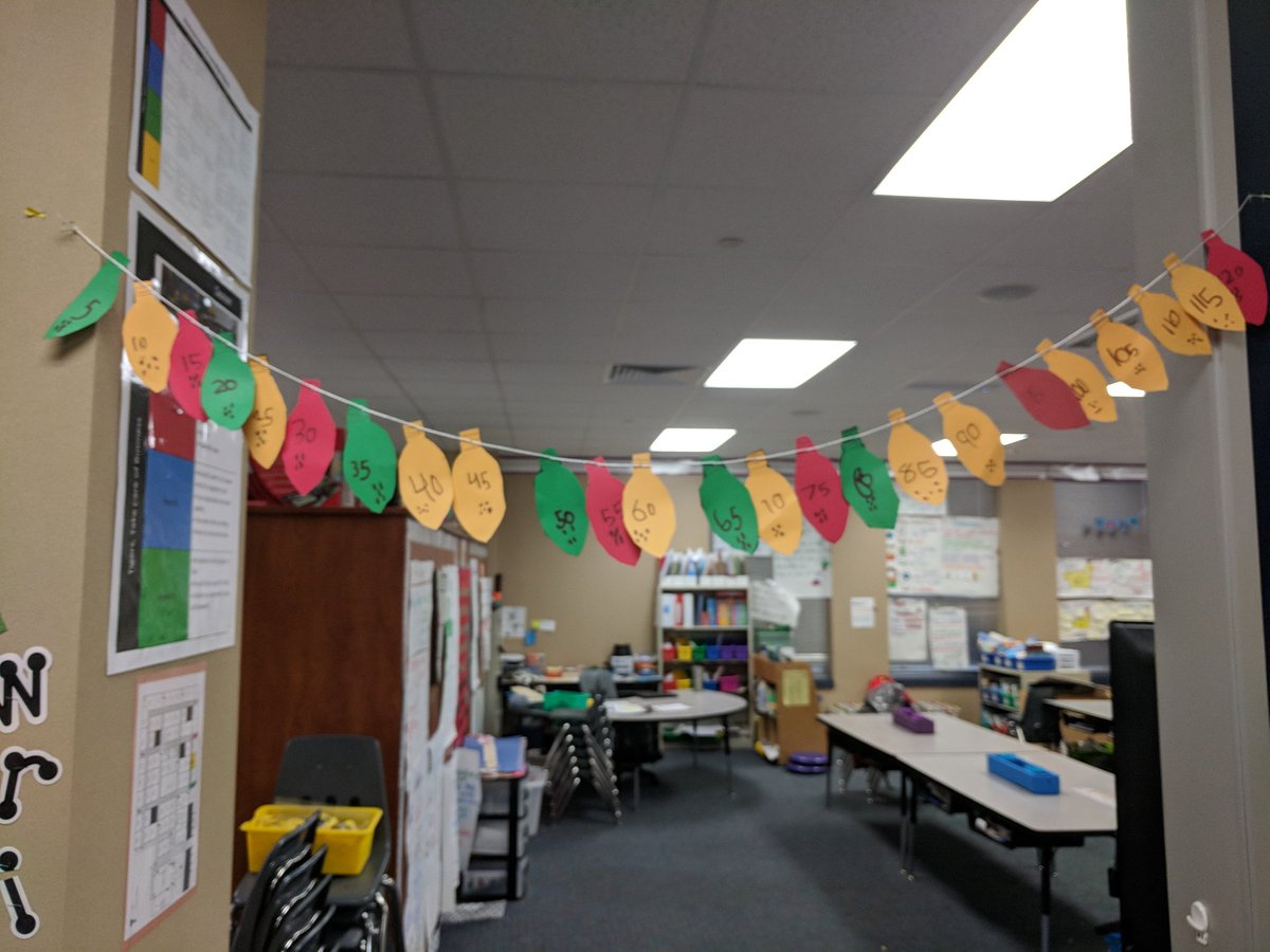 MrsGusewelle's tweet photo. We are starting to get festive in 1st grade, skip counting by 5's and 2's holiday style! #tigersroar #hemmenwaystreak https://t.co/gnz1we4A8G