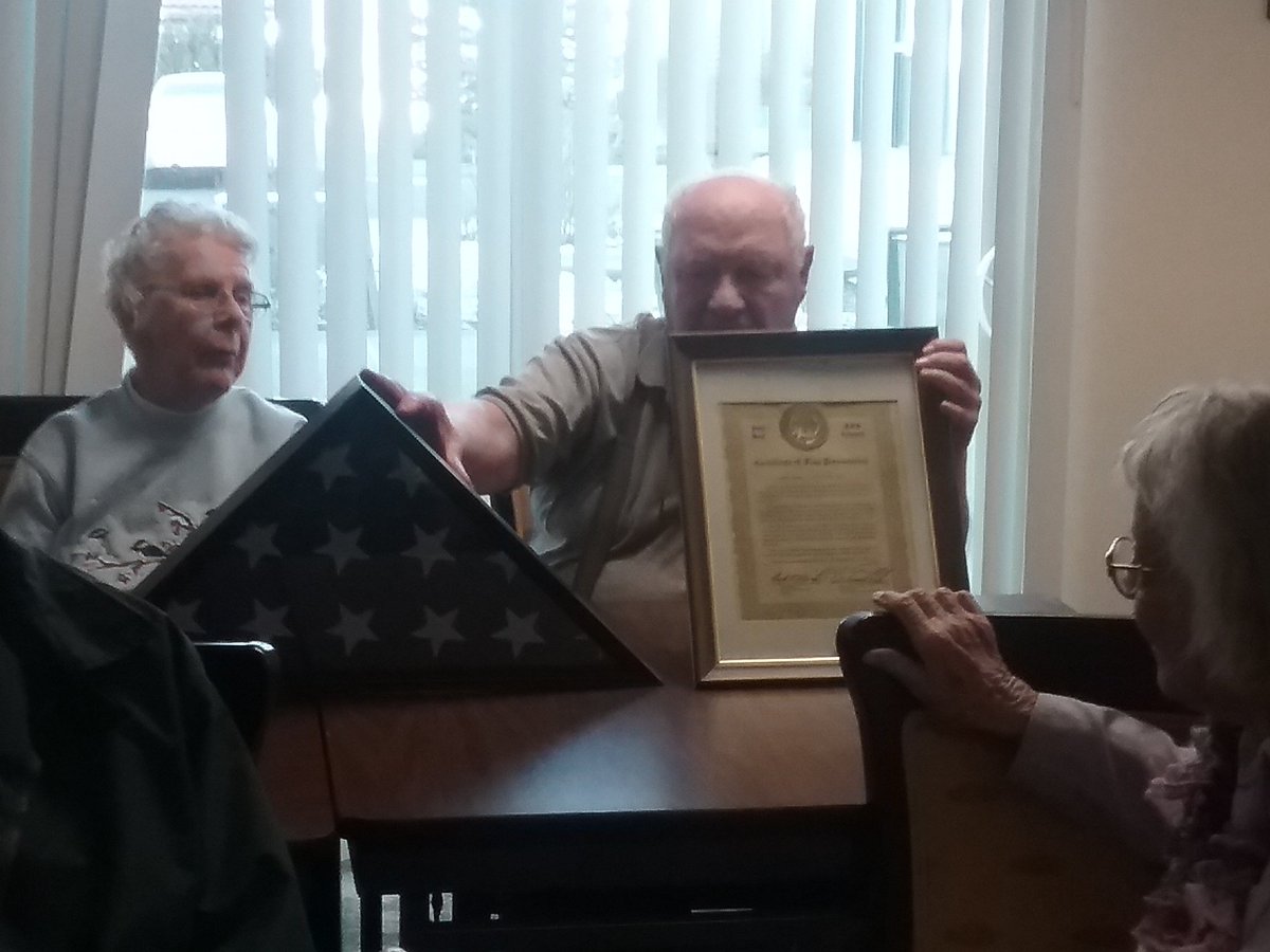granderondeLEC's tweet photo. Pearl Harbor Day and we have someone that was presented a flag that flew over the Arizona for retirement #FrontierCulture https://t.co/YMqeowC1r3