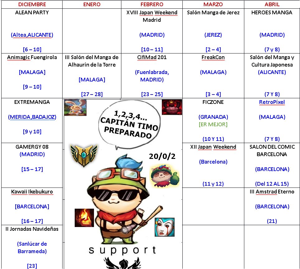 NekoVampireLen's tweet photo. Calendario Actualizado 2017-2018
#salonmanga #salonmanga2017 #sm #sm17 #salonmanga17 #sm2017 #cosplay2017 #saloncomic #salondelmanga https://t.co/8wvWAfCkYh