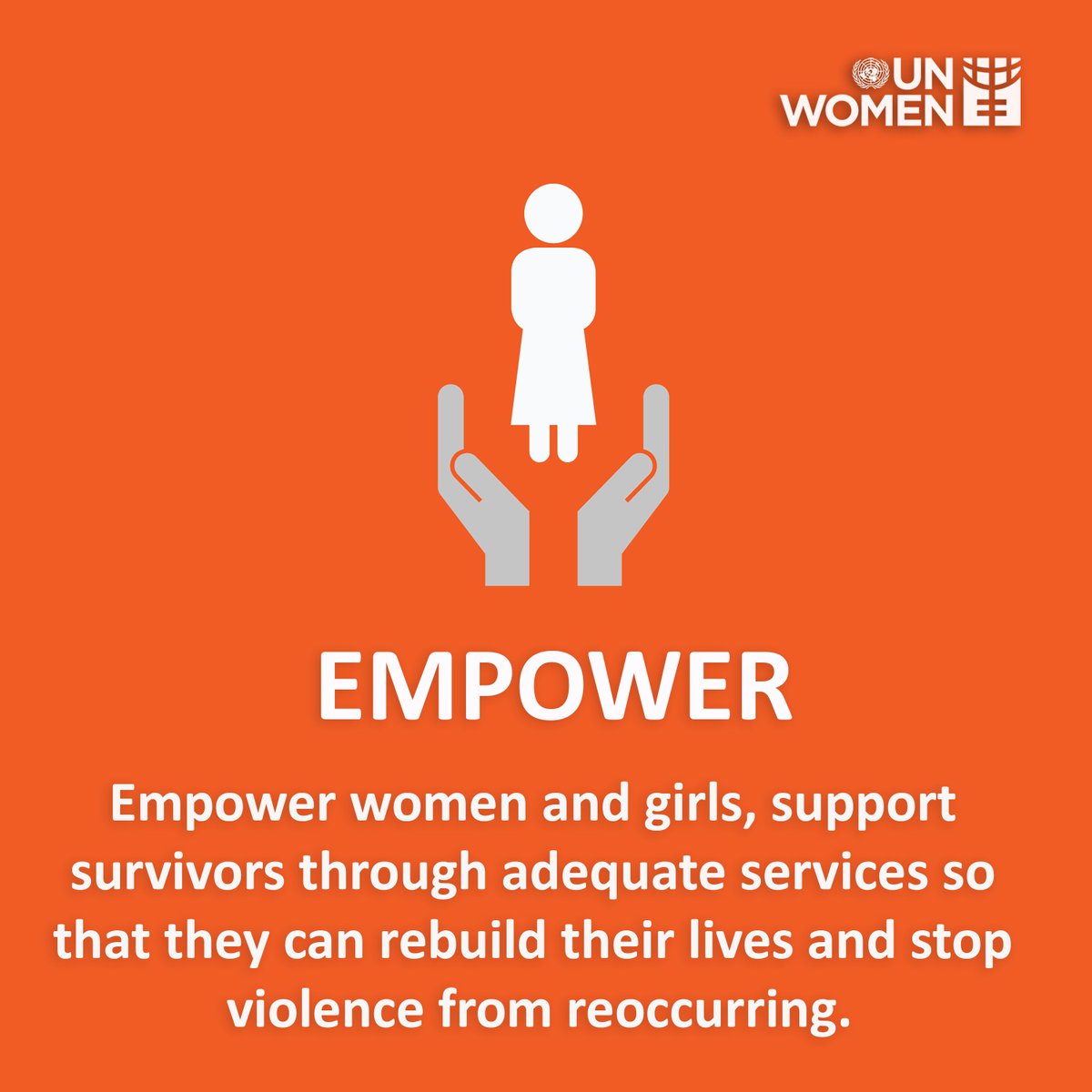 UN_Women's tweet photo. What does it mean to leave no one behind? EMPOWER. See our top stories from around the world that show what people are doing to EMPOWER and stop the cycle of violence against women. https://t.co/hCz4FvVdUi #16days #orangetheworld https://t.co/7WEeDpTeLb