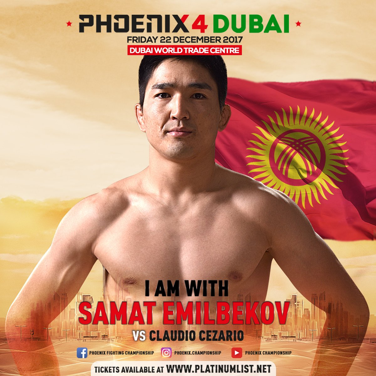 PhoenixMMATHAI's tweet photo. Re-tweet this photo if you support Samat Emilbekov at Phoenix 4 Dubai!

#phoenixfightingchampionship #phoenixchampionship #mma #dubai #kyrgyzstan https://t.co/Cf6i4CThEN