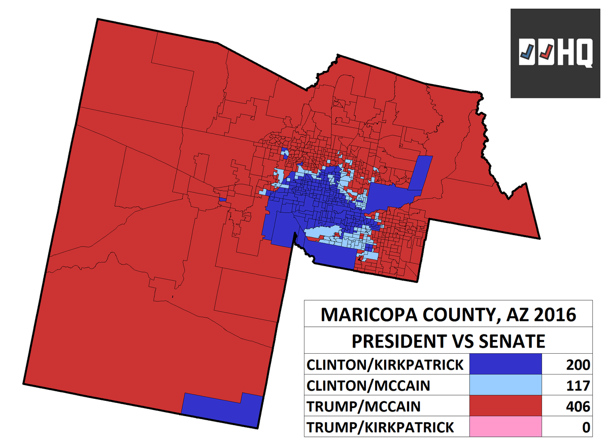 Maricopa County Precinct Map J. Miles Coleman On Twitter: "Precinct Loyalty In Maricopa County, Az For  2016. Of 724 Precincts: - 117 Were Clinton/Mccain - Arpaio Lost 181 Trump  Precincts - 298 (!) Of Mccain's Precincts