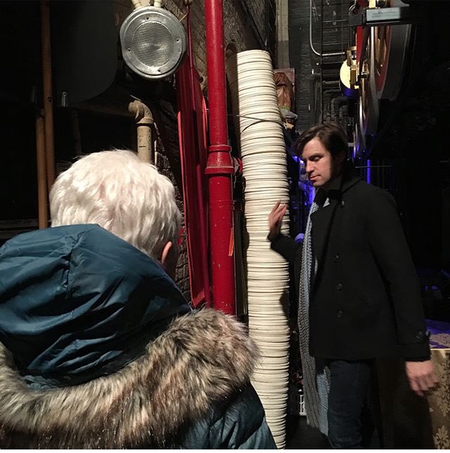 And me being an actual tour guide back stage.