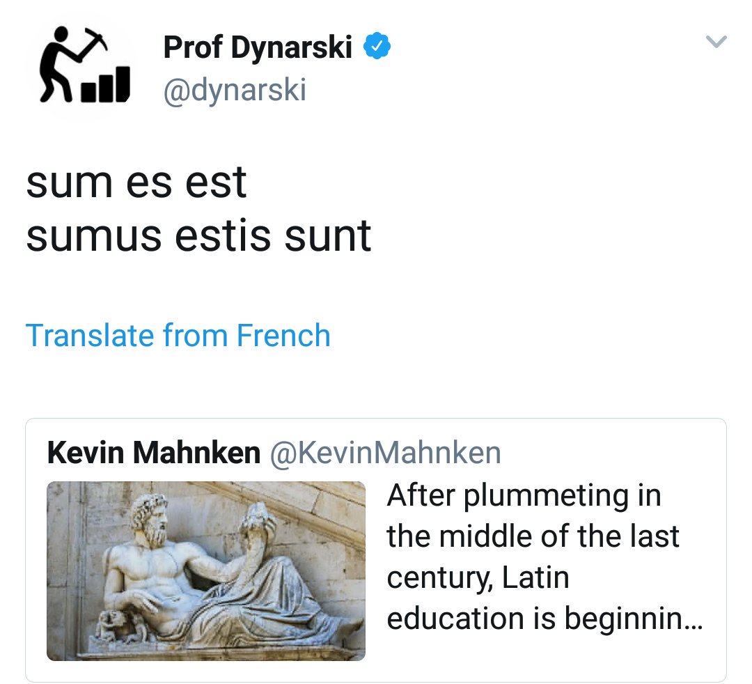 Prof Dynarski On Twitter Sum Es Est Sumus Estis Sunt