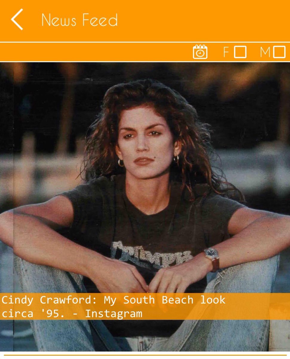 famousfaceso's tweet photo. @CindyCrawford #CindyCrawford on Famous Faces app today https://t.co/W6bIpalrE9