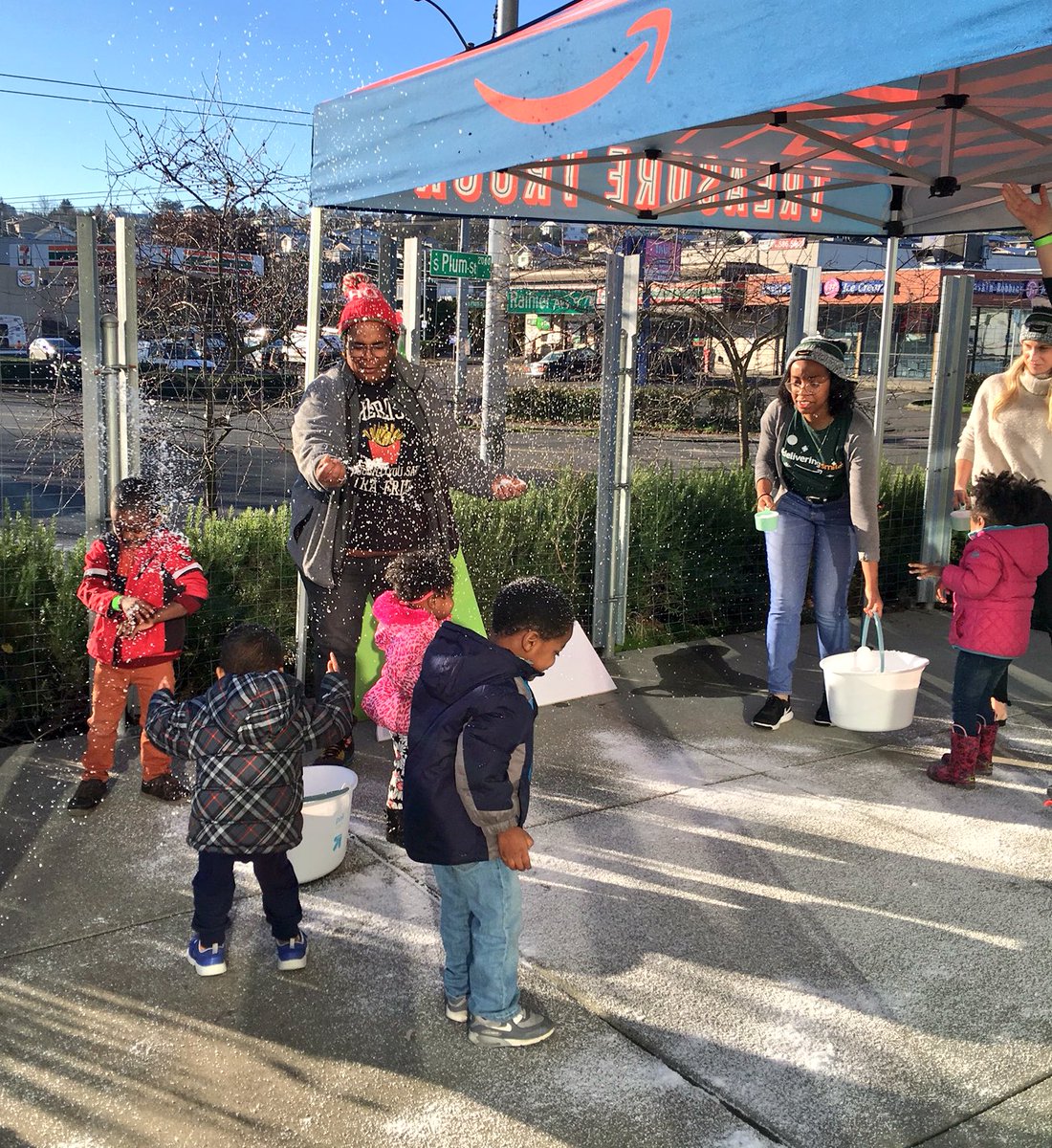 Snow in #Seattle? Just one of our many surprises while #DeliveringSmiles at <a href="/Wellspring_CS/">Wellspring</a>!