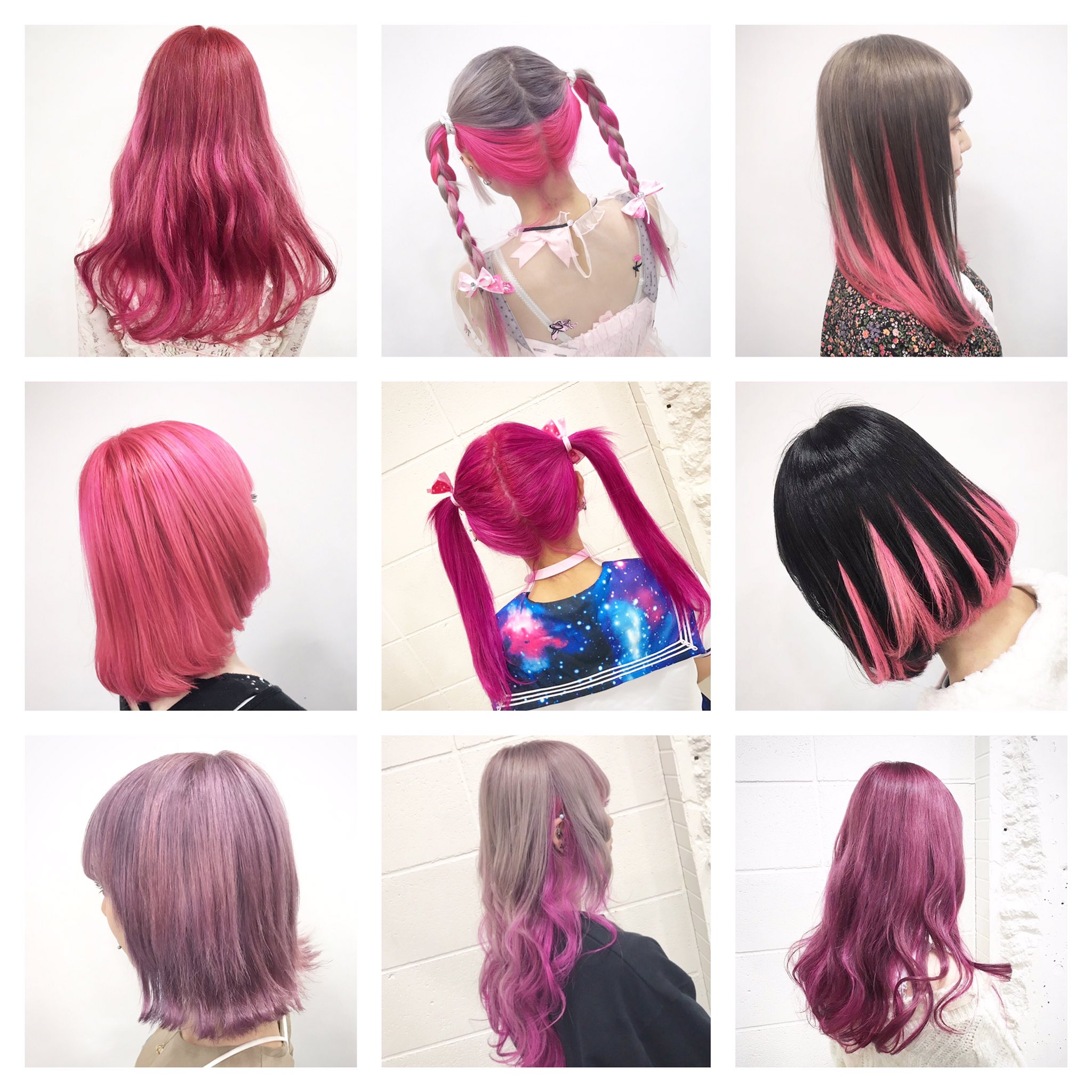 川畑晋也 原宿 美容師 ハイトーンヘアー ピンク 淡いピンク 濃いめのピンクまでさまざまなピンクあります 淡い薄めピンク なら家でピンクシャンプーすると長持ちします 派手髪 原宿 グラデーションカラー ダブルカラー インナーカラー 美容師