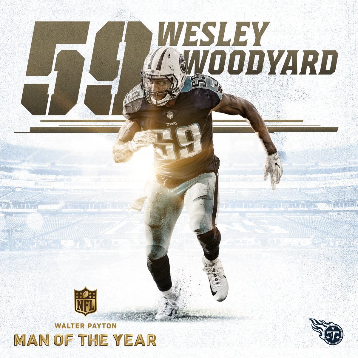 Tennessee Titans on X: 'Congratulations to Wesley Woodyard (@WoodDro52) on  being named the #Titans nominee for the Walter Payton @NFL Man of the Year  award. #WPMOY #TitanUp Story 