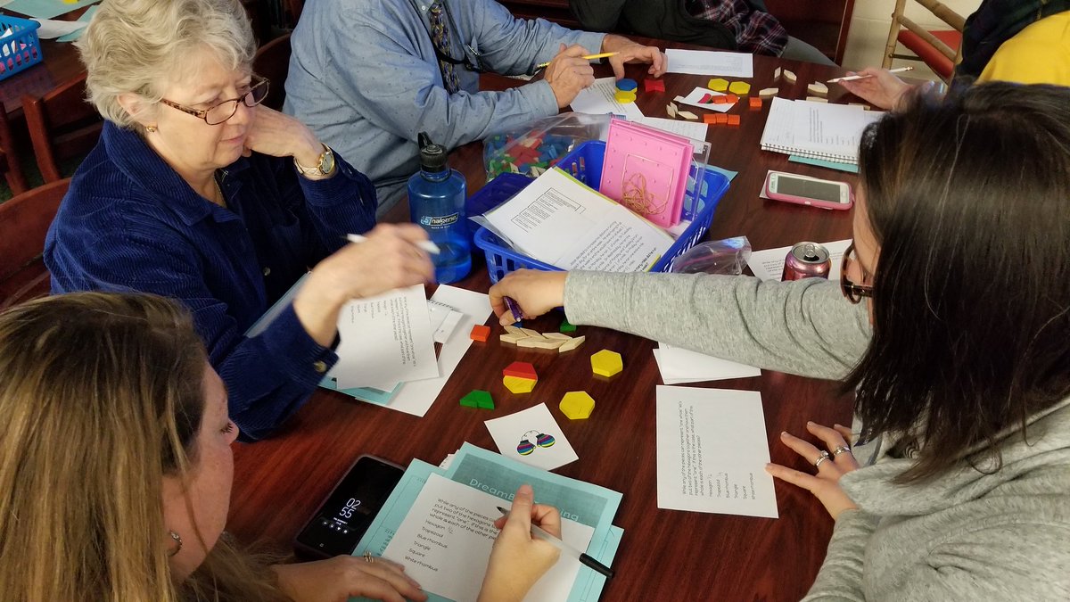SGEMathTigers's tweet photo. Engaging, Powerful Math Professional Development TODAY! @AACPS_PK5Math @SouthgateTigers #productivestruggle #discovery #poseaproblem https://t.co/J5oCgDUdI7