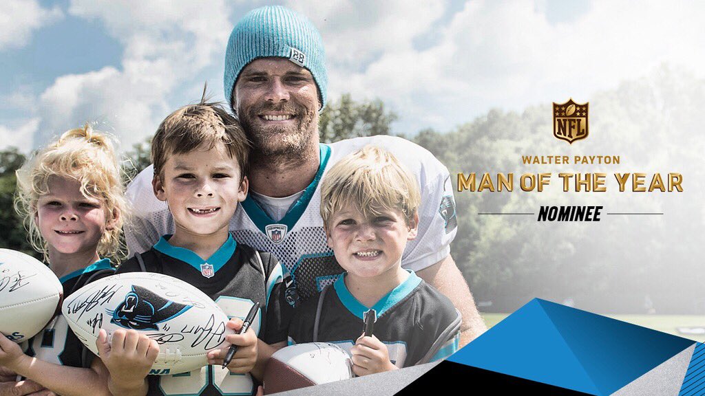 Panthers's tweet photo. Congratulations @gregolsen88 on your NFL Man of Year nomination! https://t.co/A1F4ro0MWo