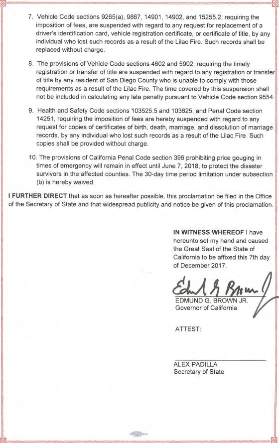 TheCCAInc's tweet image. Governor @JerryBrownGov Declares State of Emergency in San Diego County Due to Lilac Fire

#lilacfire #CaliforniaFires #fireupdates #sandiego #sandiegocounty #sandiegofires