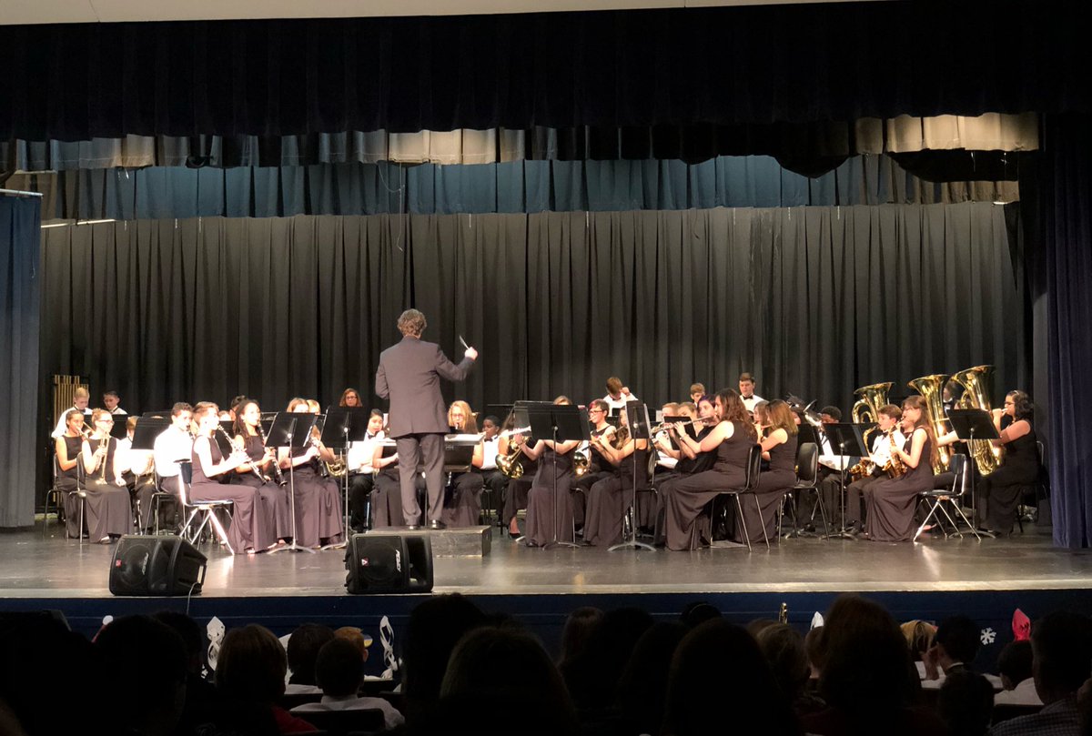 SenecaMiddle's tweet photo. Mr. Ray and the band students did an outstanding job at their concert tonight! #senecamiddle #winterconcert https://t.co/ihl0Wd098i