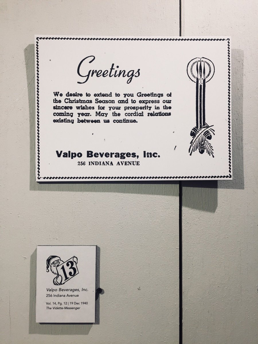 KMPazour's tweet photo. @Froleetz Thought you might like this one! #ValpoBeverages #1940 #AYuletideWish https://t.co/rVcn8rbAfk