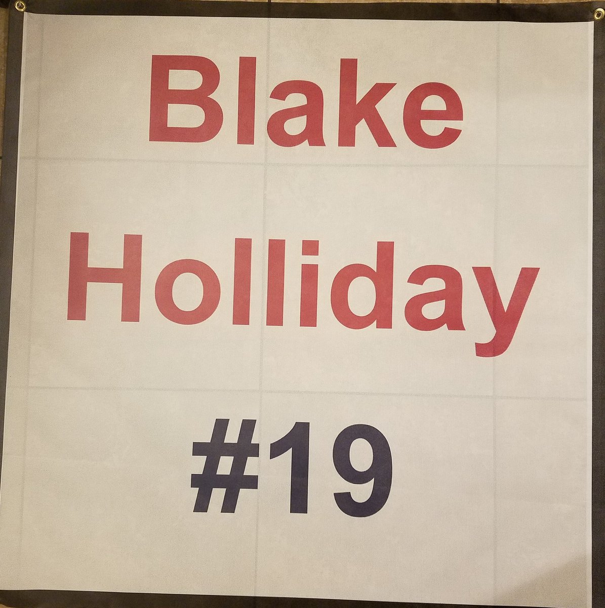 rcentracchio's tweet photo. New outfield sign in memory of Blake Holiday that will go up this season. Last game he pitched in high school was a 1-hit, 15 k, shutout against St James in AAA State Champ game. #rip #muchrespect https://t.co/EdnDx4C0z1