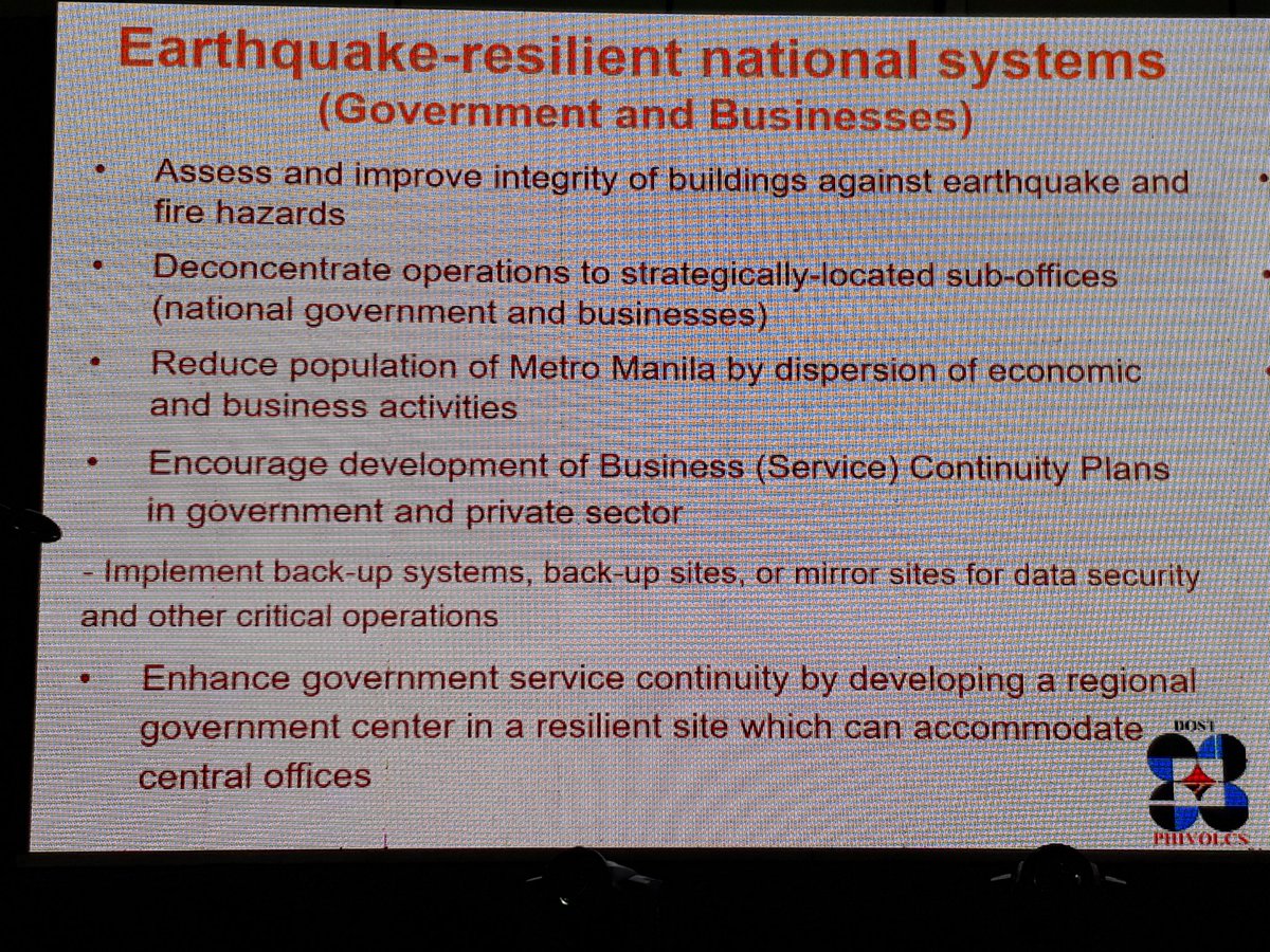 CCCPHL's tweet photo. Recommendations from @phivolcs_dost to prepare for the 'Big One'.
#NatCon2017 https://t.co/zwKvo1OnmH