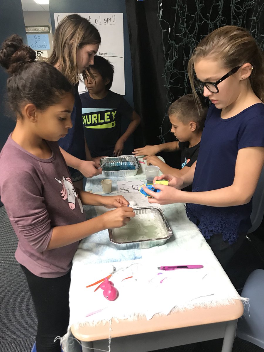 brookeKcooper's tweet photo. Successful oil spill STEM lesson with these inquisitive 5th graders!! https://t.co/jcX76TL72m