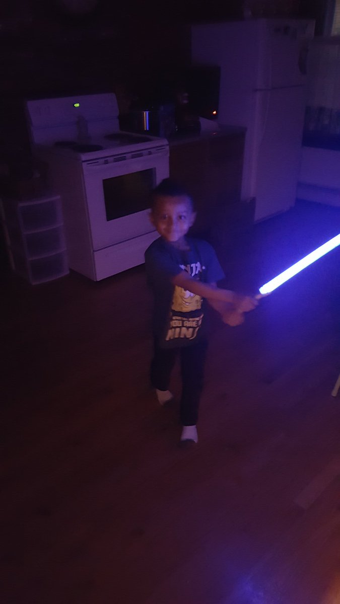 jaydenawest's tweet photo. Got my #lightsaber ready! Looking forward to #StarWars next week. #justjayden https://t.co/Rj5p4Bo4nz