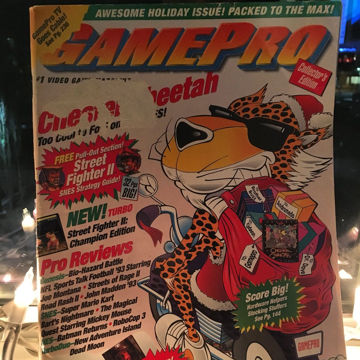 TheDreamG23's tweet photo. December 1992 when Chester graced the holiday issue cover. #gamepromagazine #December1992 https://t.co/8aTz4Vm5RC
