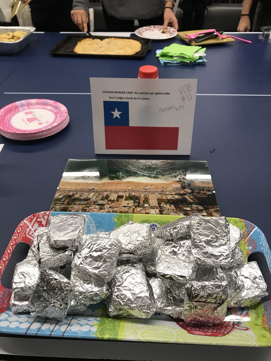 mfrosselot's tweet photo. Well, also, I get a pass since I won the dessert/cookies competition 💪🏿💪🏿 #thethingsIwinat 😂😂 #dessertcompetition #ChileanManjarCake https://t.co/SMBz4gQmiO