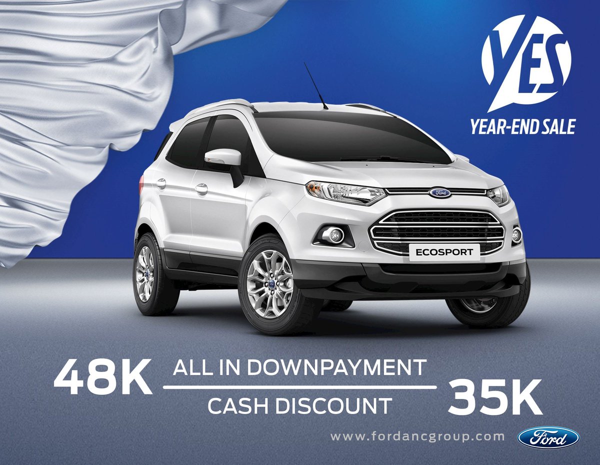 fordpromos's tweet photo. Take home your dream Ford vehicle before the year ends. Promo runs until December 31, 2017 only. For more information about the Year End Sale, visit our website at https://t.co/UhgmbGea0P #ford #fordph #fordphilippines #ecosport #fordranger #fordeverest #fordfocus #fordfiesta https://t.co/H5ukhA8lkY