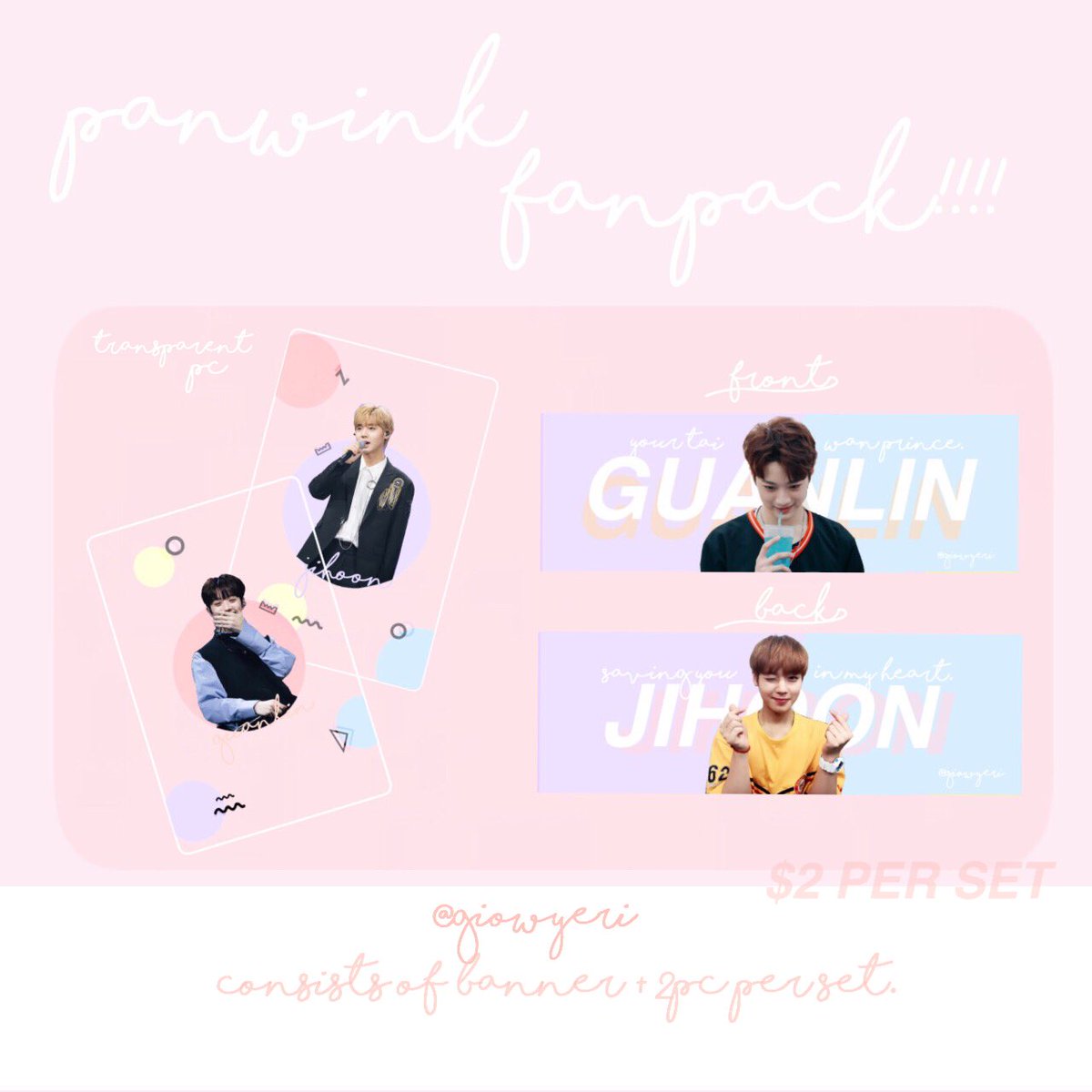 giowyeri's tweet photo. $2/set, banner + 2 transparent photocard, banner is double-sided. 

kindly fill in the form to fill your interest. need 65 orders to be able to proceed w/ this! 

https://t.co/DZcmHgQBwu 

do spread it w/ your friend as well so it can be proceeded! :) 

thank you! :”) https://t.co/lhXNhSoqcL