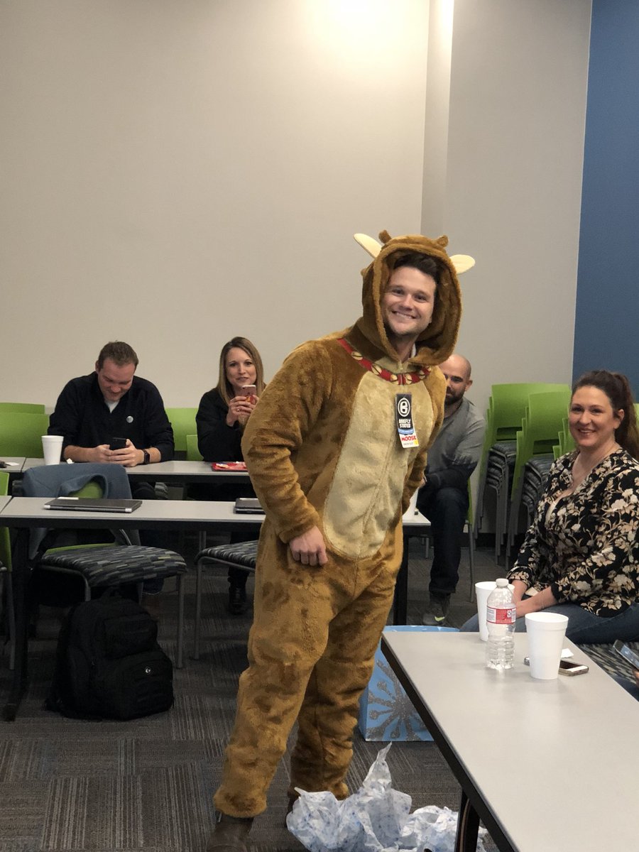 T0nyT0niT0ne's tweet image. Dirty Santa Gift Exchange at our RSM clinic today! Wally has had the best outfits this week hands down! #OKCWay #MidStatesProud