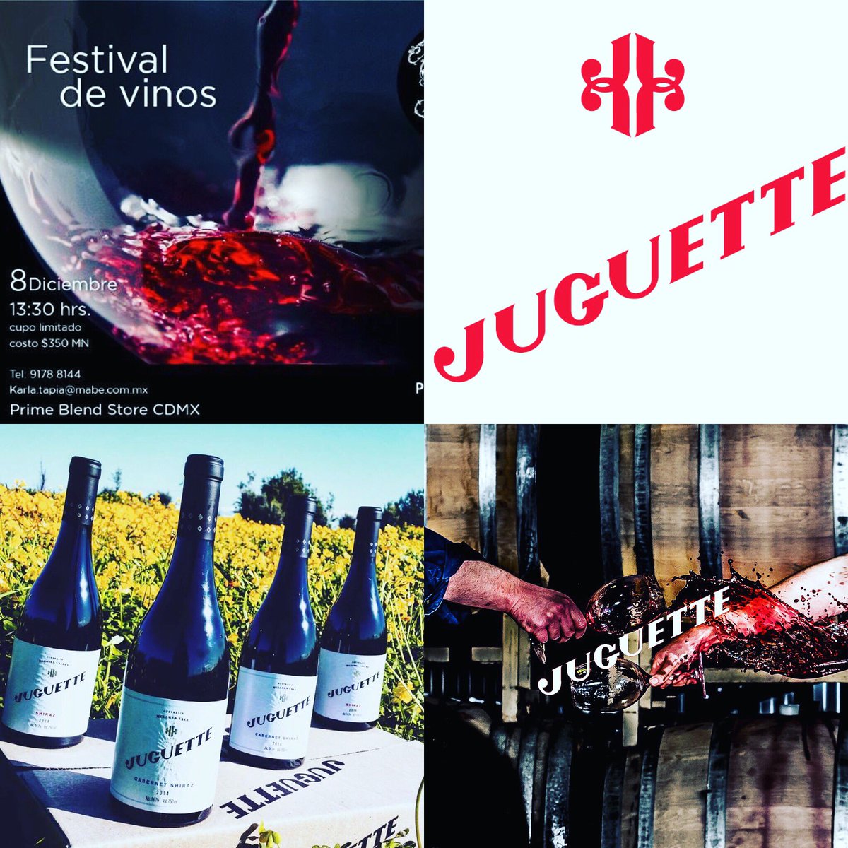 Listos para venir mañana a probar <a href="/Juguettewine/">Juguette Wines</a> en el #PrimeBlendStore de #Mabe (Palmas 100 #cdmx) Arrancamos a las 13.30 hrs!!