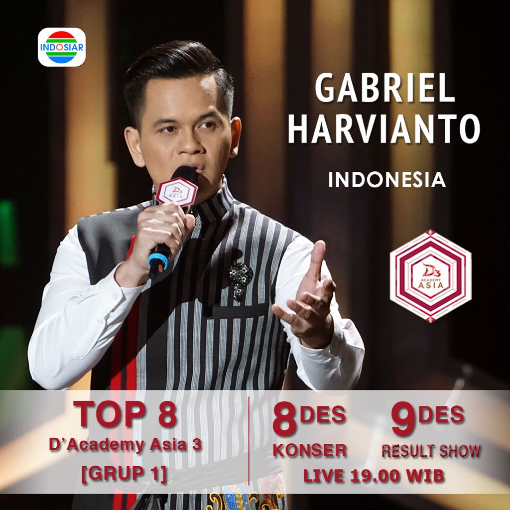 sahabatgabhoy's tweet photo. Gabriel Harvianto di Top 8 #DAcademyAsia3 @IndosiarID. Mohon doa dan dukungannya ya #sahabatgabhoy.. #kegiatanmasbhoy #jadwalmasbhoy #gabrielharvianto #gabhoy #DAA3 #daasia3 #indosiar https://t.co/WNeetPpQsm