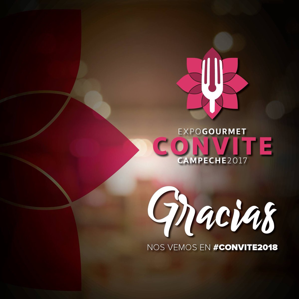 🔸Muchas gracias a todos por su presencia en #Convite2017 
Todos juntos pusimos a Campeche de moda 🇲🇽️ ✨
¡Celebrando la gastronomía mexicana y sus mejores vinos! 
Nos vemos todos para #Convite2018 
#SaboraCampeche  #Bienvenido2018