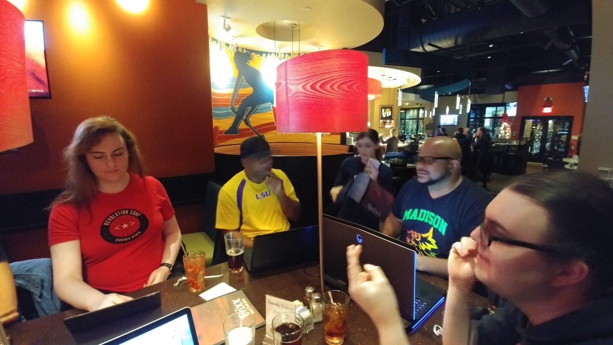 Raelshark's tweet photo. Awesome turnout at #LateNightCoders tonight! https://t.co/WYYGJ0XlXR