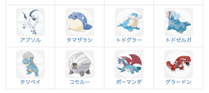 ポケモンgo攻略 Gamewith 追加される予定の第3世代が図鑑番号順に整列しました ٩ W و 進化が逆になっていたり いろいろご不便をかけてすみませんでしたm M ザングースが悲しそうな顔してたのでハブネークのよこに移動してあげました ポケモンgo攻略 Gamewith 追加される予定の第3世代が図鑑番号順に整列しました ٩ W و 進化が逆になっていたり いろいろご不便をかけてすみませんでしたm M ザングースが悲しそうな顔してたのでハブネークのよこに移動してあげました