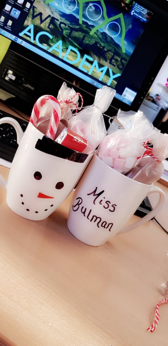 bulmandl's tweet photo. Staff appreciation, lovely to receive our personalised winter mugs! #winter @WestLakesAcad @inclusion7 https://t.co/ApaGHREMks