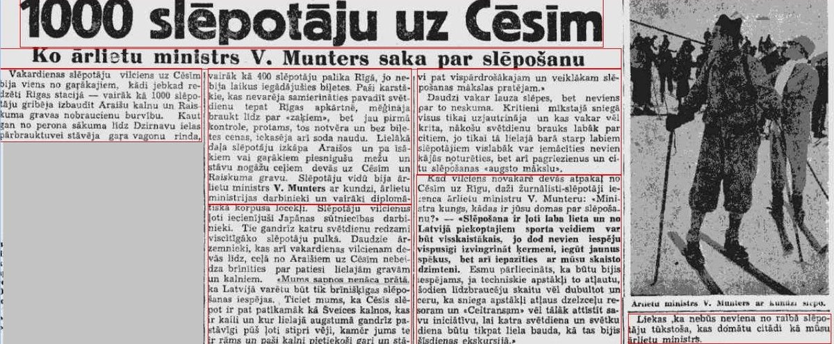 Ielasgaruma's tweet photo. 1938.gada janvāris. Vilcienā spēj uzņemt tikai 1000 slēpotgribētājus, vēl vismaz 400 netiek iekšā. Ārzemnieki saka: "Ticiet mums, ka Cēsīs slēpot ir pat patīkamāk kā Šveices kalnos...." @Cesis_lv @VisitCesis https://t.co/WyUJSNq8wr