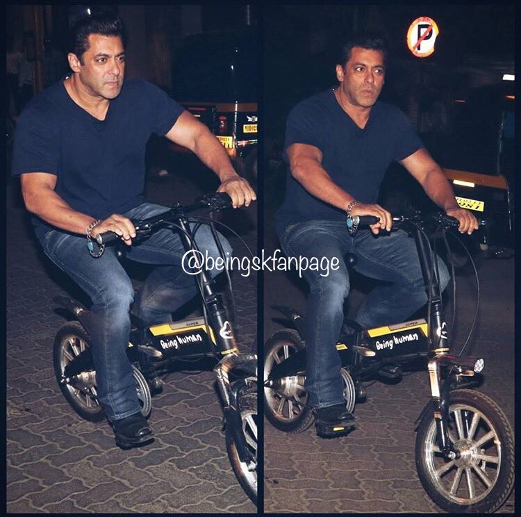 beingskfanpage's tweet image. #@BeingSalmanKhan #lastnight#cycling #NoPolution