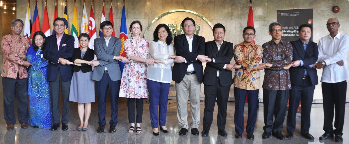 Marking our 40th Dialogue Relations with Canada, earlier today #ASEAN Committee of the Permanent Representatives and Ambassador of Canada to ASEAN Marie-Louise Hannan planted a Royal Poinciana tree at the garden of  the ASEAN Secretariat!