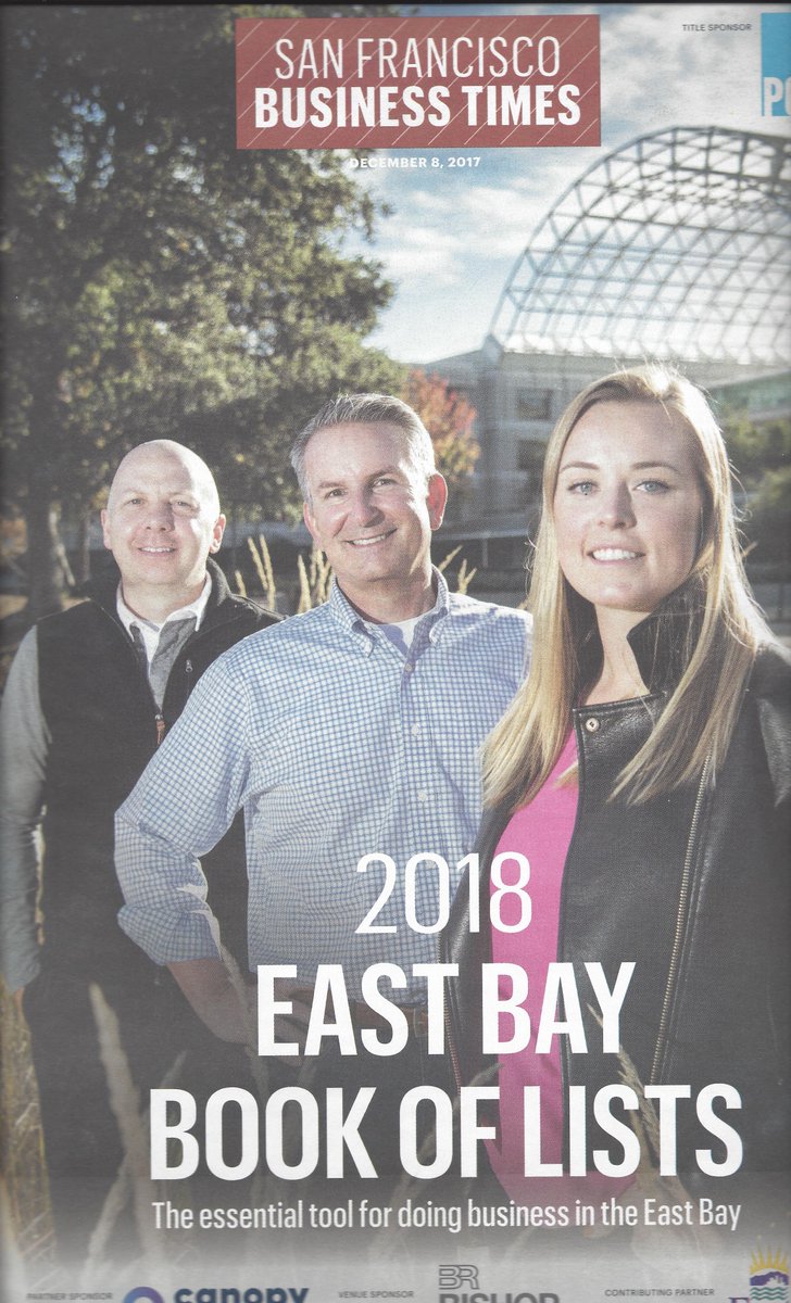 melissacmross's tweet photo. Congrats to @BRIIA_IO accelerator CEOs for making the cover of the @SFBusinessTimes East Bay Book of Lists!  You are the new face of entrepreneurship and innovation in the East Bay!  @DianeStrutner  Jeremy Powell @mschmahl925  

Not shown:  @giyer1 @alihraza14 https://t.co/dTfa12gg0B
